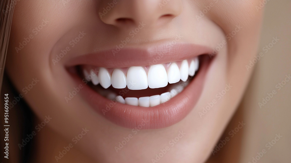 Obraz premium close-up of the mouth with a smile