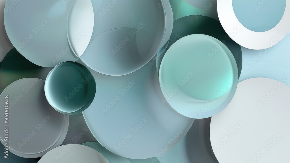 Elegant Background: Pastel Blue, Light Gray, and Sage Green Circles Elegant Background: Pastel Blue, Light Gray, and Sage Green Circles