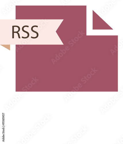 RSS File format icon roe color fill