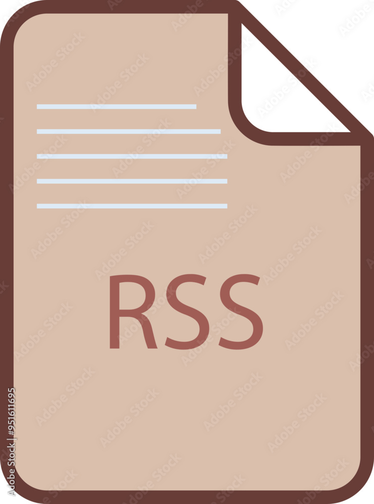 RSS File icon fill and outline rounded corners RSS File icon fill and outline rounded corners