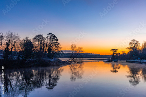 sunrise over the river in Sligo Ireland