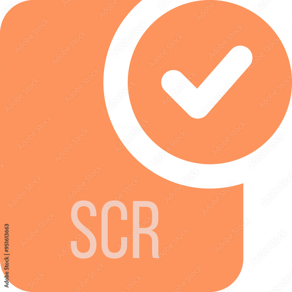 SCR ip file icon with black checked mark