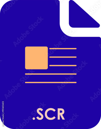 SCR inside fill icon with minimal lines and rectangle