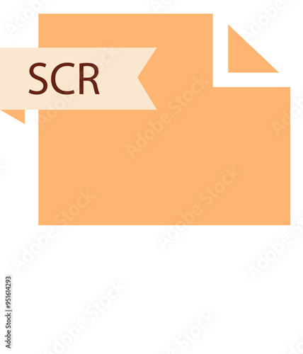 SCR File format icon roe color fill