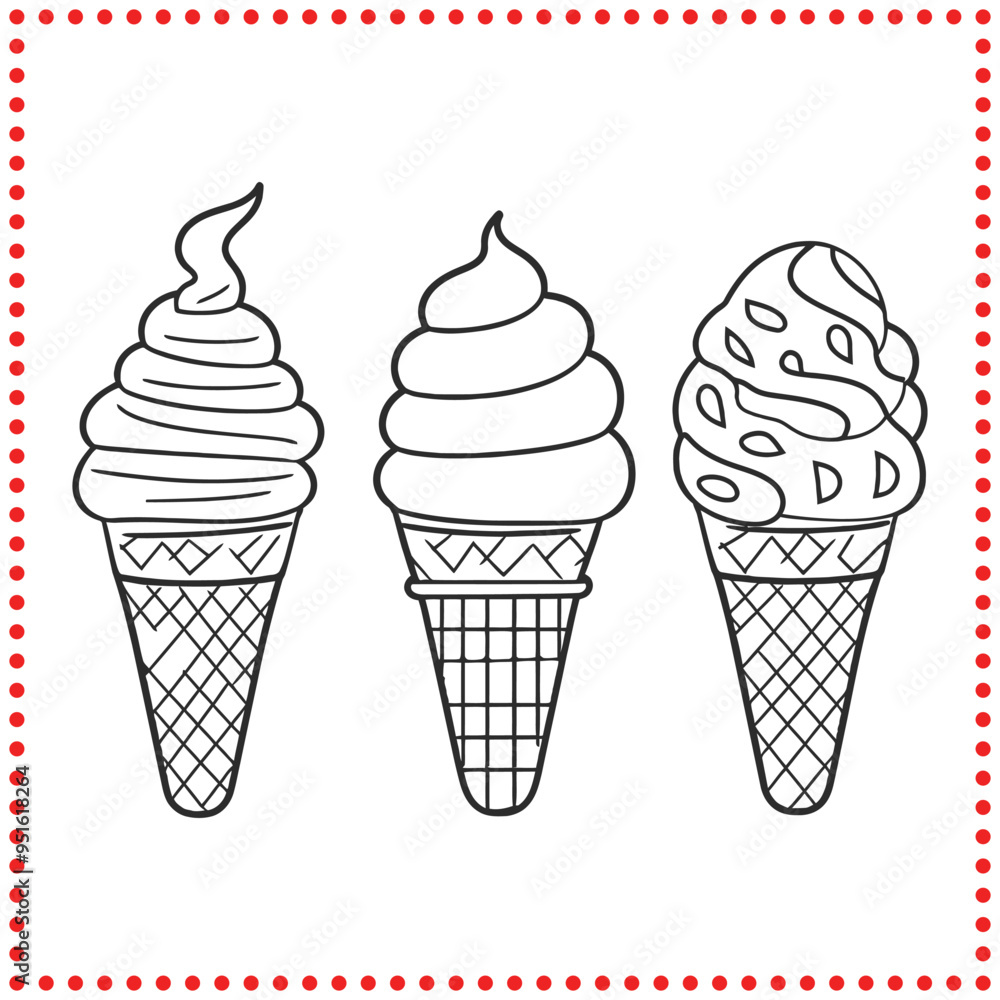 Indulge in Sweetness Triple Ice Cream Cones for Celebrating Summer and Delicious Desserts Indulge in Sweetness Triple Ice Cream Cones for Celebrating Summer and Delicious Desserts