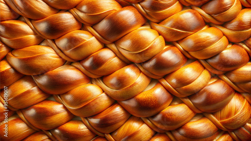 Seamless Texture of Braided Bread (Hefezopf) with Golden Crust photo