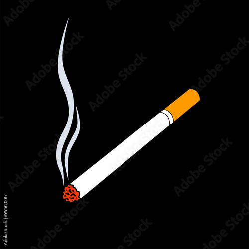 cigarette smoke isolated vector