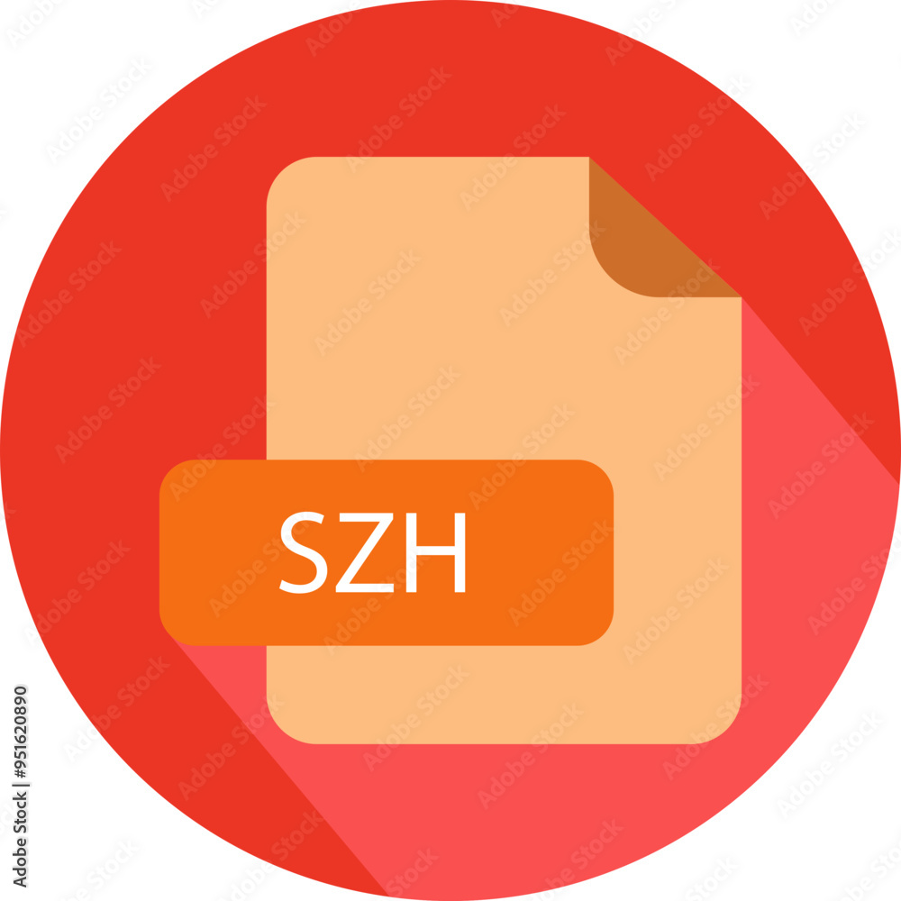 SZH File extension icon with black shadow circular icon SZH File extension icon with black shadow circular icon