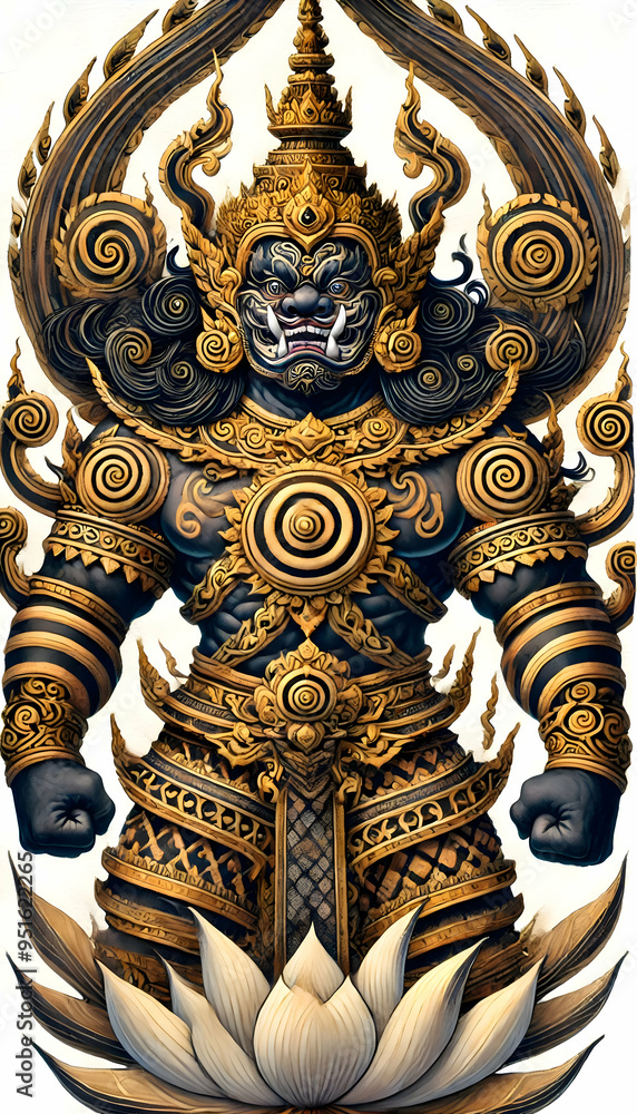 Fototapeta premium Thai giant art is called Phra Pirap.