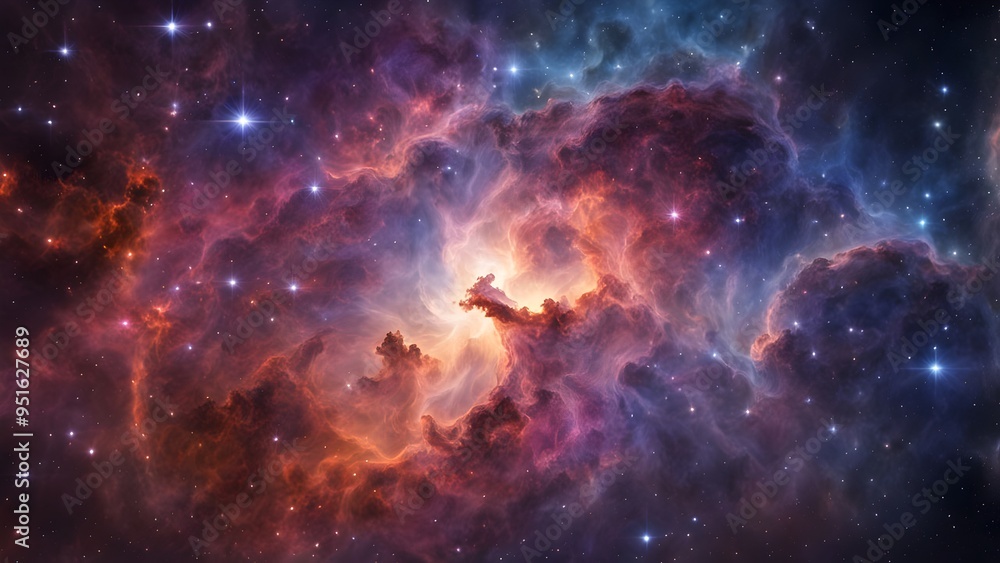 Fototapeta premium Nebula Space Stars Cosmic Dust Galaxy Milky Way Universe Astronomy Night Sky Outer Space Stellar Interstellar Celestial Sky Starry Night