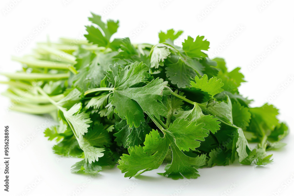 fresh coriander isolated on white background fresh coriander isolated on white background