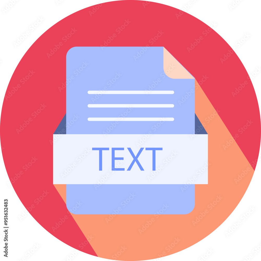 TEXT File icon with black shadow TEXT File icon with black shadow