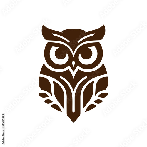 minimalist owl logo Design photo