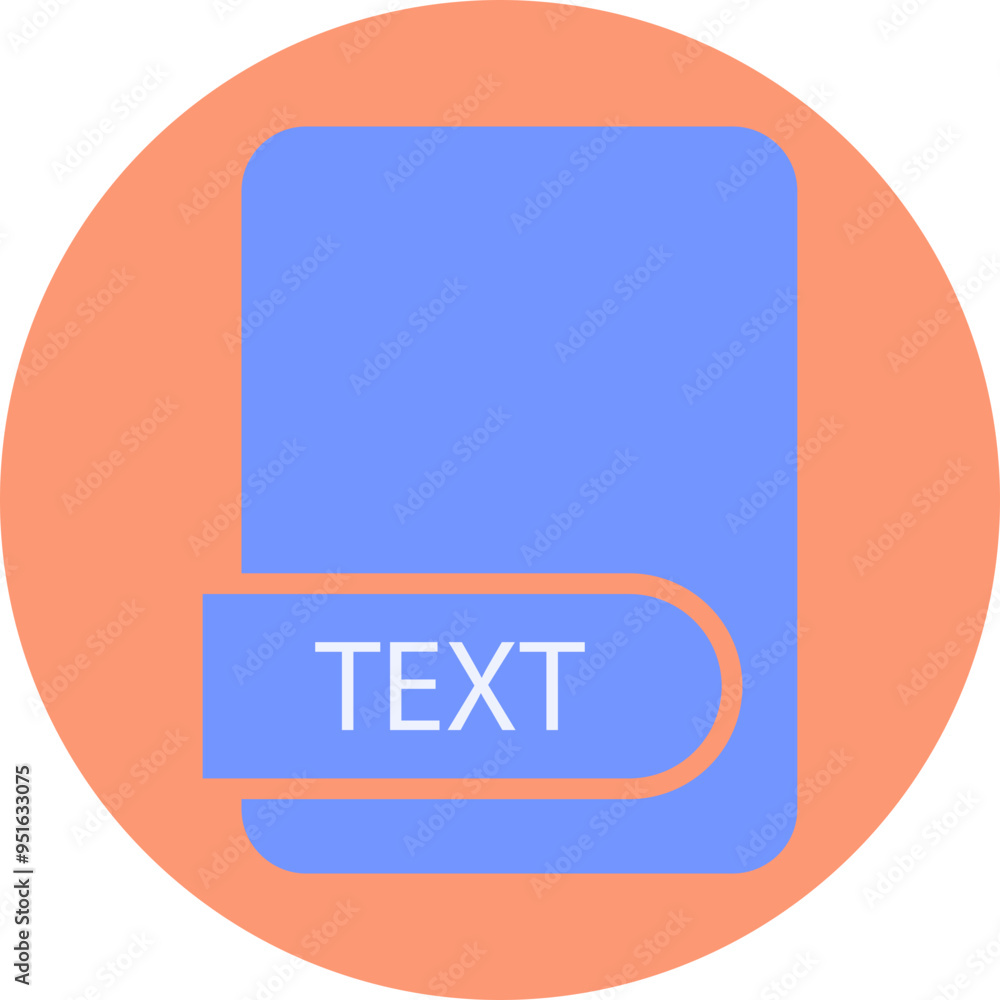 TEXT File format icon with contour TEXT File format icon with contour