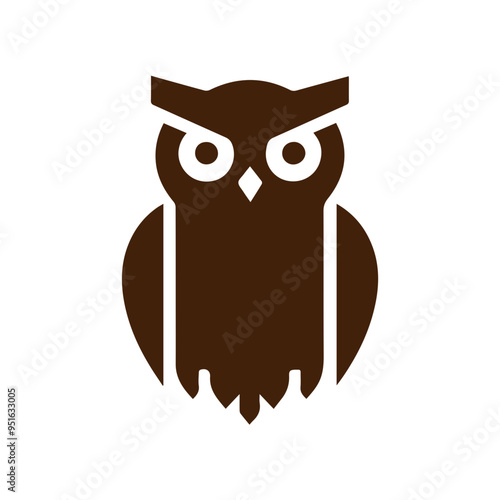 minimalist owl logo Design photo