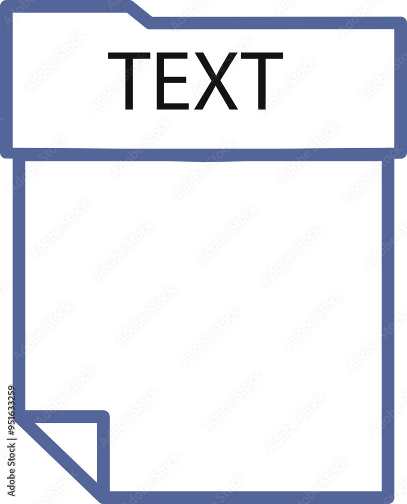 TEXT File format minimal icon with thick outline TEXT File format minimal icon with thick outline