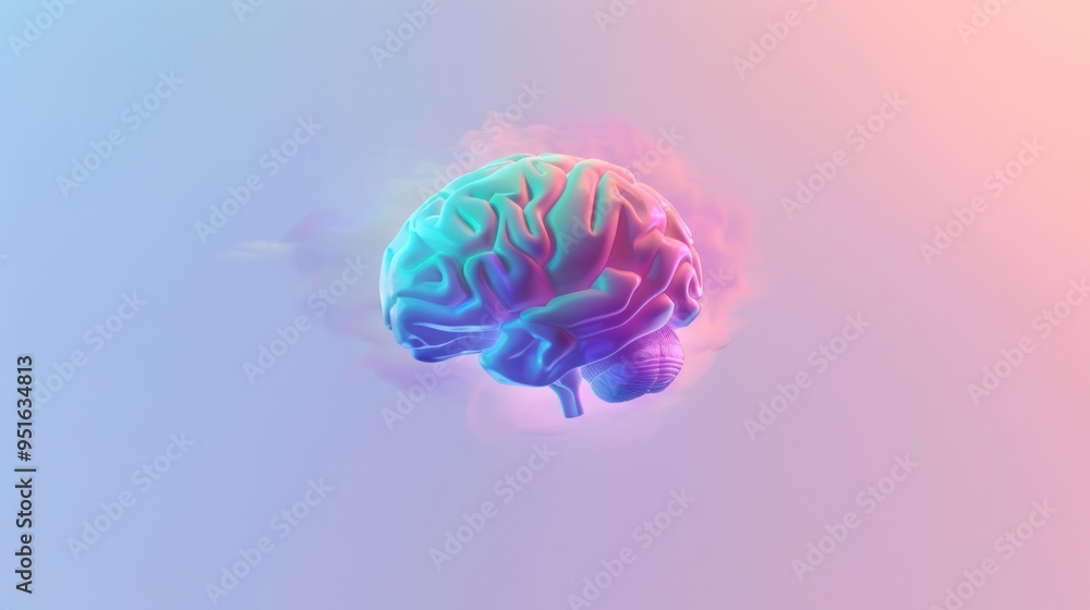 Neon Brain in a Haze of Color Neon Brain in a Haze of Color