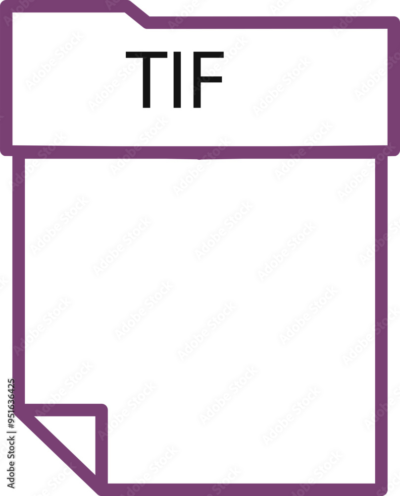 TIF File format minimal icon with thick outline TIF File format minimal icon with thick outline