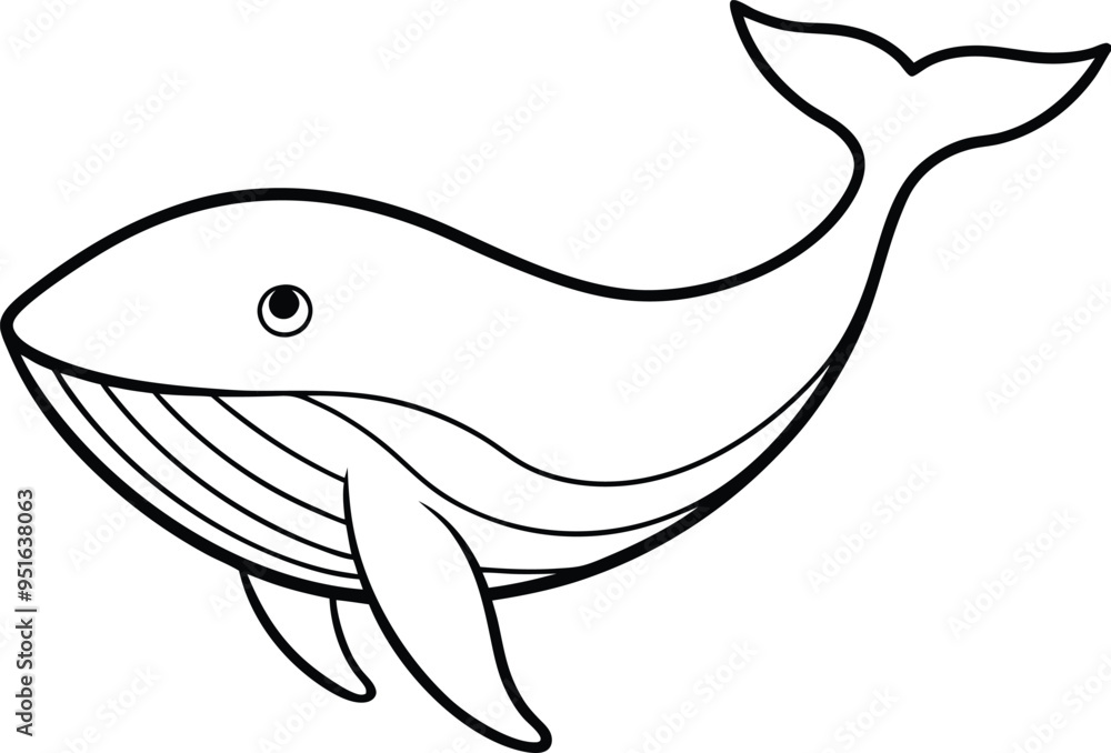 Fototapeta premium silhouette of a whale