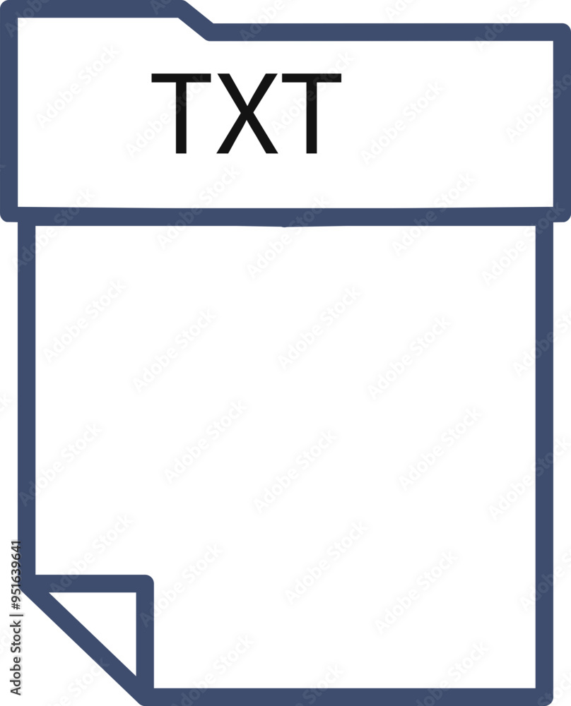 TXT File format minimal icon with thick outline TXT File format minimal icon with thick outline
