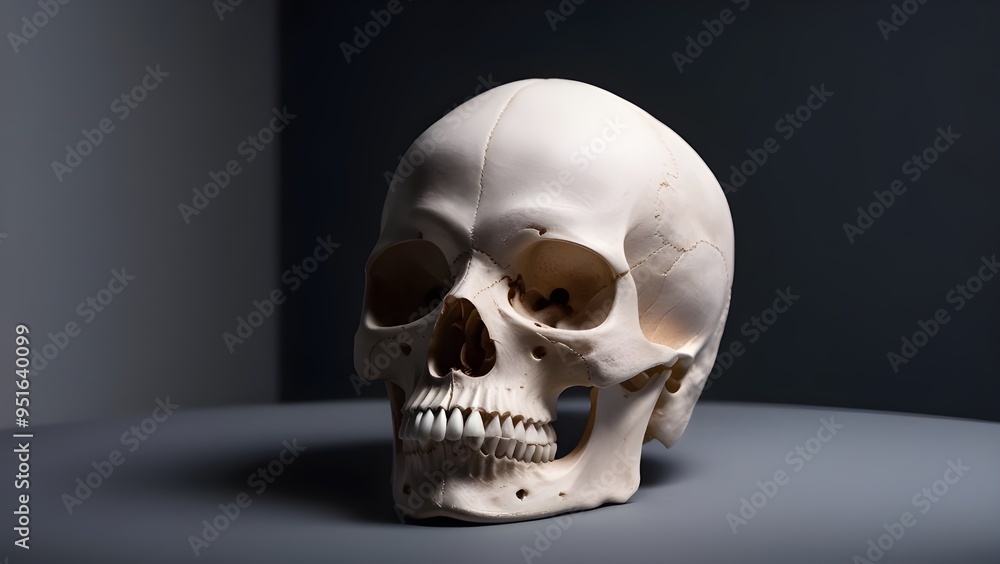 human skull on dark background human skull on dark background