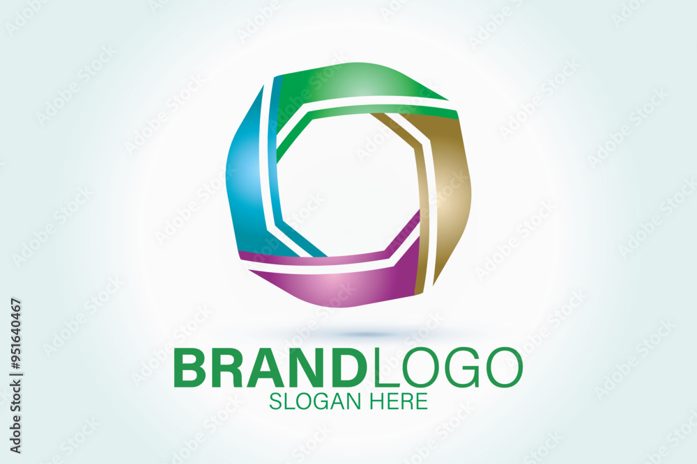 Gradient abstract logo design. Color logo. Gradient abstract logo design. Color logo.