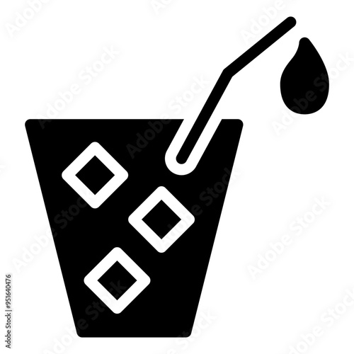 ice, drink, fresh, summer, hot, beverages glyph or solid icon