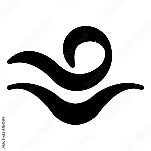 wave, sea, ocean, water, weather, season glyph or solid icon