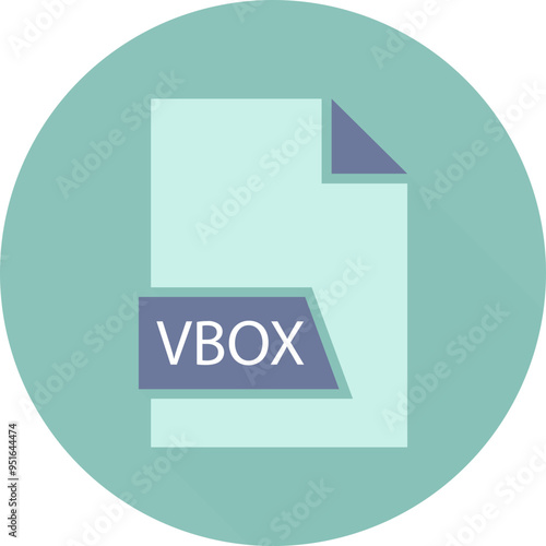 VBOX File format icon space in shapes and circular shape outside