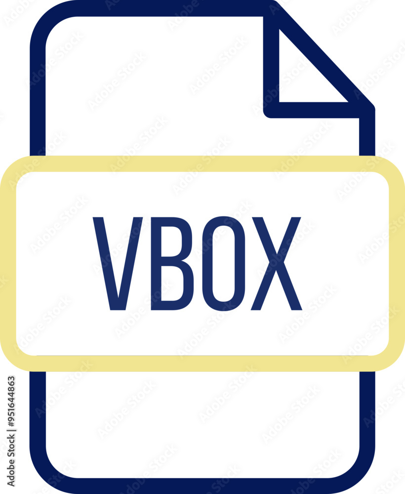 VBOX File icon with bold outline VBOX File icon with bold outline