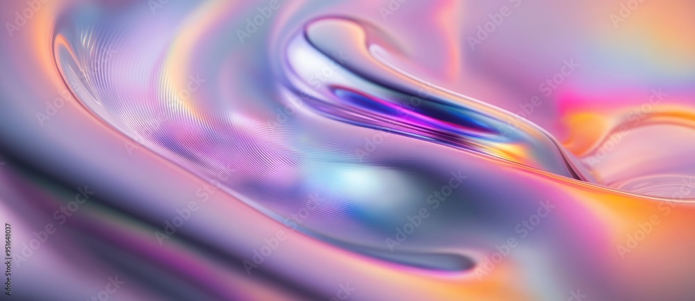 Abstract background with iridescent holographic shapes on a dark gray background Abstract background with iridescent holographic shapes on a dark gray background