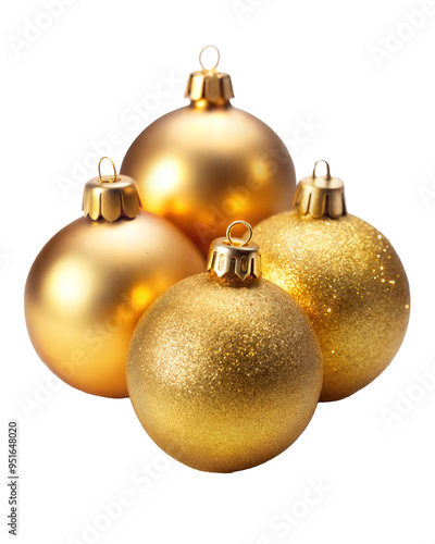 golden christmas ball isolated