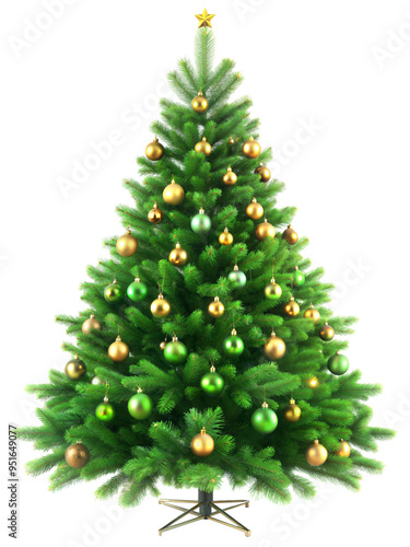 christmas tree isolated on white