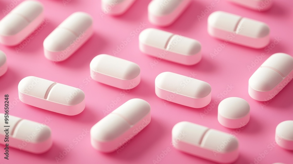 White capsules on pink background,Medicines to combat the epidemic and viruses,tablet grid,Drug, tablet, pills,Global healthcare concept. Antibiotics drug resistance,Pharmaceutical industry. White capsules on pink background,Medicines to combat the epidemic and viruses,tablet grid,Drug, tablet, pills,Global healthcare concept. Antibiotics drug resistance,Pharmaceutical industry.