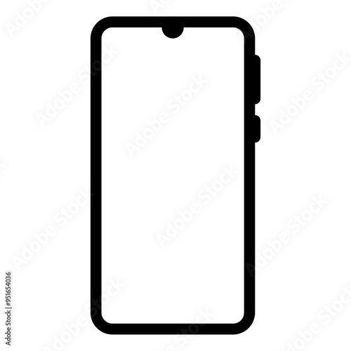 smartphone, mobile, device, phone outline icon