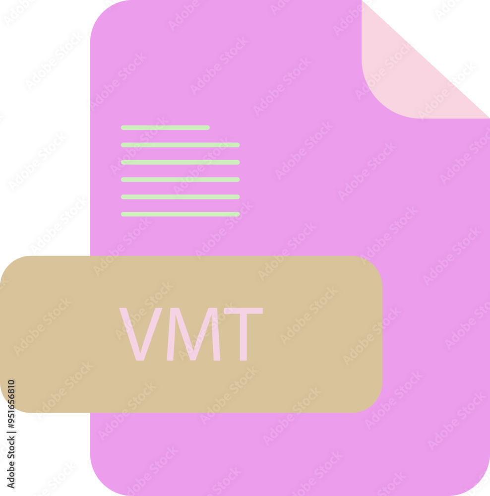 VMT File format icon modern design VMT File format icon modern design