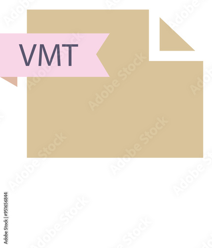 VMT File format icon roe color fill