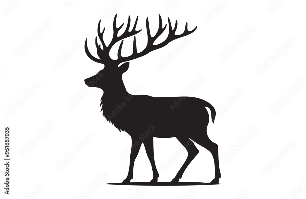 Fototapeta premium A vector of deer vector design on white background