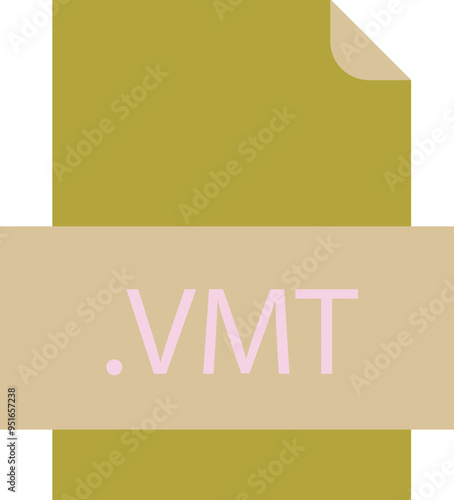 VMT File icon fill crisp corners with doted lines