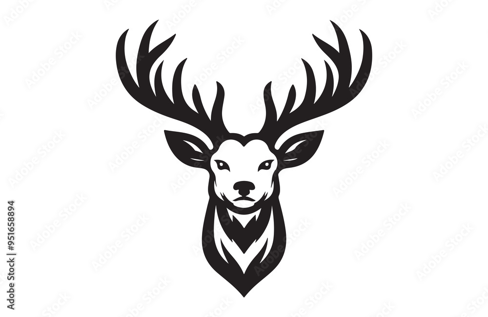 Fototapeta premium A vector of deer vector design on white background
