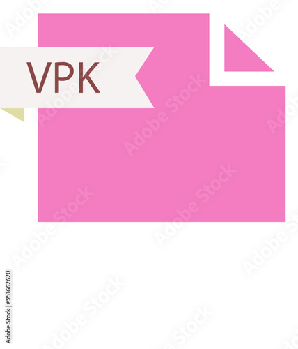 VPK File format icon roe color fill