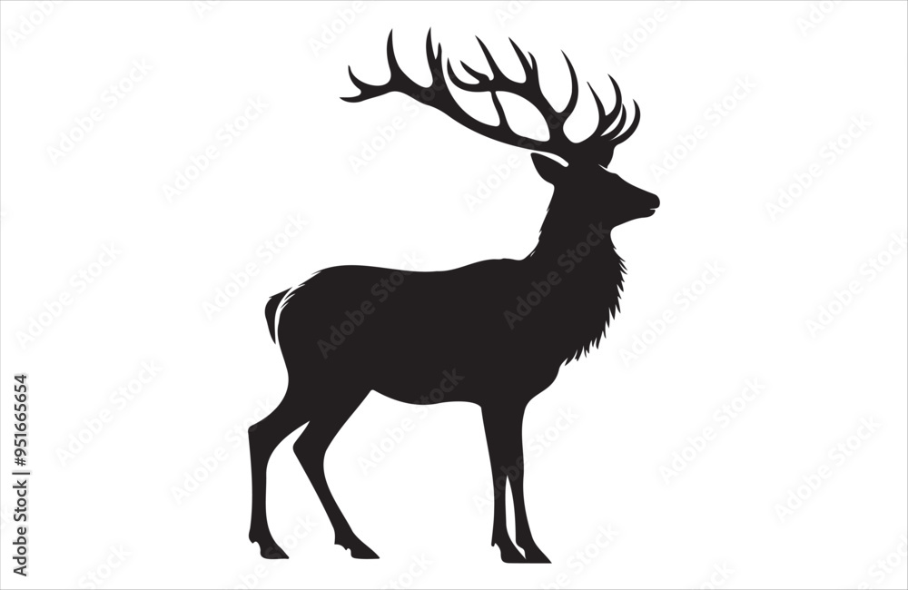 Obraz premium A vector of deer vector design on white background