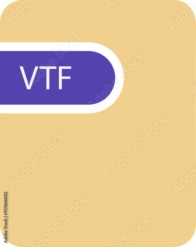 VTF File icon black fill and empty for symbol