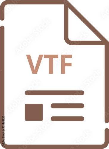 VTF File icon minimal outline with symbols