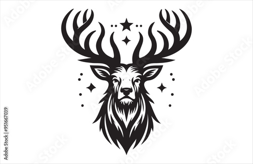 A vector of deer vector design on white background