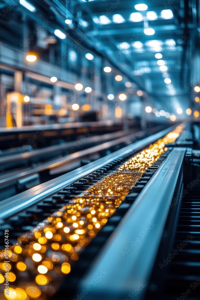 3D-printed aerospace parts on a conveyor belt, showcasing the industry revolution and supply chain adaptation. 3D-printed aerospace parts on a conveyor belt, showcasing the industry revolution and supply chain adaptation.