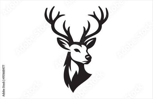 A vector of deer vector design on white background