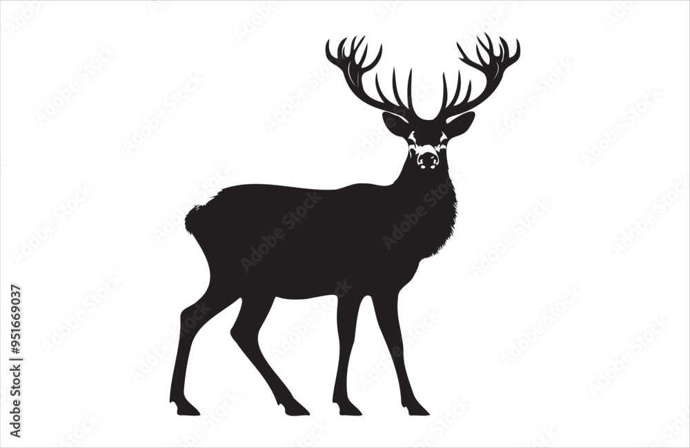 Obraz premium A vector of deer vector design on white background