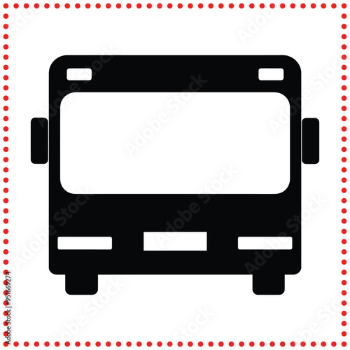 Clean Bus Icon Perfect for Public Transit, City Transportation, and Commuting Graphics