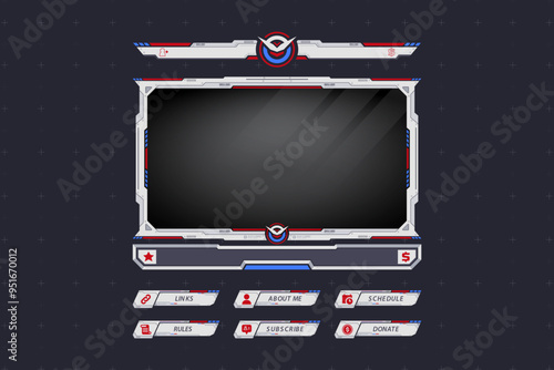 Futuristic Gaming Stream Overlay, Modern & Minimal Design